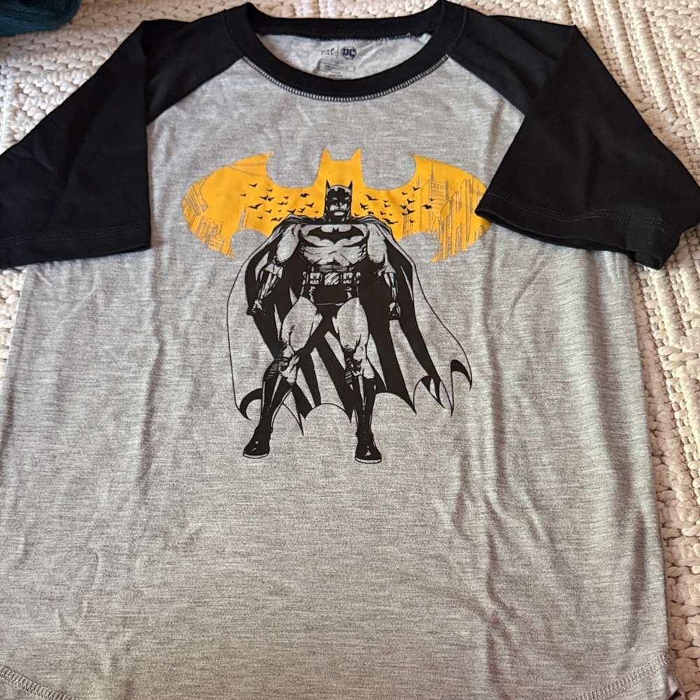 GAP Kids Batman Graphic Tee - Gray, Black & Yellow